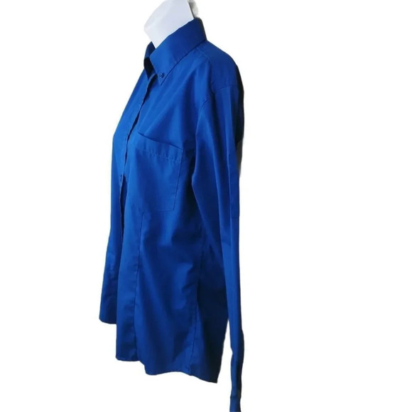 Genumark Apparel Dress Shirt Uniform Style Blue L - Picture 3 of 8